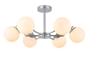 Светильник потолочный LV 9393/6 Окер Хром  Е27 60W Ø650 H280мм