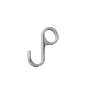 Крючок на рейлинг несъемный, хром R-KR-D