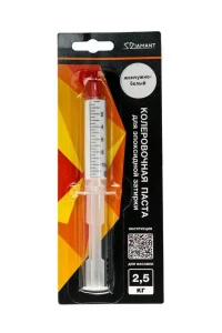 Паста колеровочная для эпоксидной затирки 001 Жемчужно-белый Диамант 2,5 кг шприц 12 мл *1