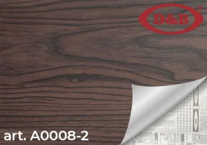 Пленка самоклеящаяся D&B 0,45*8м  дерево темное A0008-2 *1/20