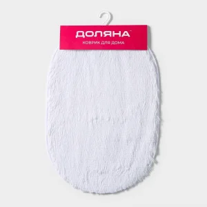 Коврик для ванны овальный 38х59см Пушистик белый 899774