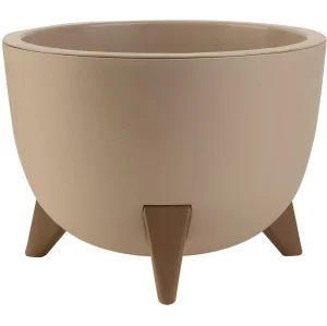 Кашпо д/цветов пласт. "Грация" 9,5л кремовый КШ-4194 (La Decoro) *1