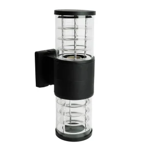 Светильник садово-парковый Feron.ONE DH0802-P, на стену вверх/вниз, E27 230V, черный пластик