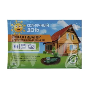 Биоактиватор для выгребных ям и септиков 'Солнечный день' Доктор Робик 2112 75 гр порошок