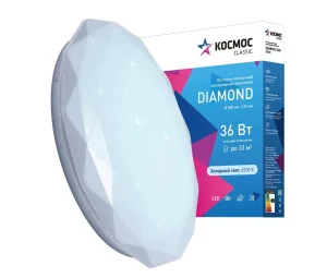 Светильник светодиодный Classic DIAMOND 36Вт 230В 6500К 2340лм 368х65мм настенно-потолочный KCDiam36