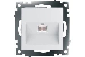 Розетка компьютерная 1-м RJ-45 "Катрин" (механизм) белый GLS00-7107-01 Stekker *1