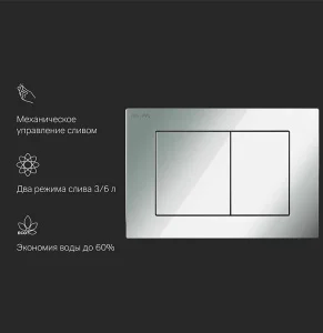 Клавиша д/инсталляции пласт. "PrimeFit S" хром. глянц. I090251 (Am.Pm) *1