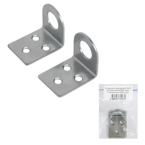 Проушина д/нав.замков 30х70 угловая цинк d15мм пара Упакованная (100) (пар)