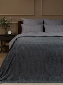 Плед Texrepublic фланель жаккард 150х200см TF FNJ DKGY1 1520 s-змейка