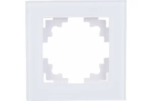 Рамка 1-м "Катрин" стекло белый GFR00-7001-01 Stekker *1
