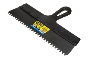 STAYER  PROFlat, 350 мм, зуб 6 х 6 мм, пластиковая ручка, зубчатый, нержавеющий фасадный шпатель, Pr