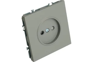 Розетка 1-м "Эмили" с защитной шторкой (механизм) б/з 250В 16А платиново-серый soft touch RST16-5109