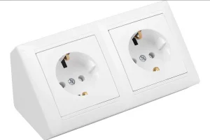 Розетка 2-м "Стиль" с земл. со шторками 16А ОУ РА16-756 белый Т0000013582 (Bylectrica) *1