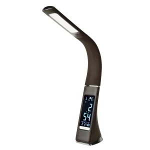 Светильник настольный TLD-542 Brown/LED/300Lm/5000K /Dimmerc часы календарь термометр 5W Сенсорный выключатель Коричневый (стилизован под кожу)