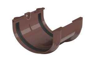 Соединитель желоба ТН ОПТИМА D120/80мм коричневый 128226 кор-45шт