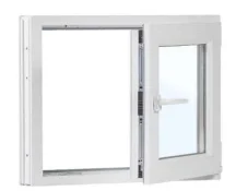 Окно ПВХ 500x600 поворотное, 1 кам, 24 мм