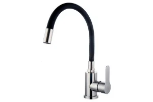 Смеситель для кухни одноручный с гибким изливом Fashun A54101-7 черный