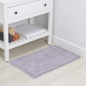 Коврик противоскользящий LaDо́m 50х80см полиэстер, бледно-сиреневый, ворс 2,5см 9783983