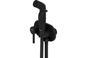 Смеситель монтируемый в стену, с гиг. душем, чёрный 212000300 Option*