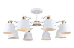Светильник потолочный LV 9406/8 Тампа Белый/золото Е14 40W  Ø760 H300мм