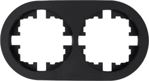 Рамка 2-м OSEN б/вст чёрный бархат круглая Lezard 744-4200-147