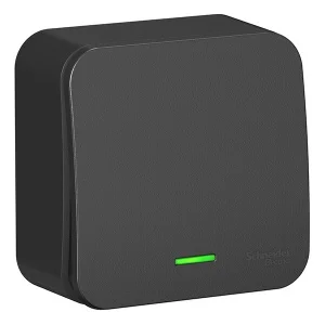 Выключатель 1-кл ОП Blanca 10А с подсветкой антрацит BLNVA101116 Systeme Electric