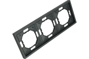 Рамка 3-м "Эмили" черный уголь soft touch PFR00-5003-05 Stekker *1