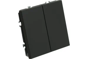 Выключатель 2-кл "Эмили" (механизм) 250В 10А черный уголь soft touch RSW10-5104-05 Stekker *1