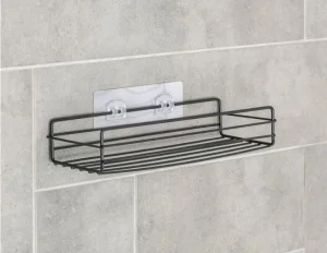 Полка прямоугольная 1-яр 26,5х10,5х5см на липучке, чёрный 5168787