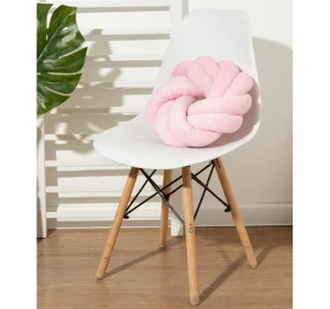 Подушка-узел Этель, d=33см, цв. розовый, велюр 5163449 *1/10