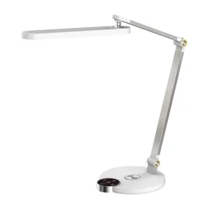 Светильник настольный ULM-D113 18W/3000-6000K/D IM WHITEсветодиодный с беспроводной зарядкой телефонов. Сенсорный выключатель. Диммер. Белый. TM Uniel