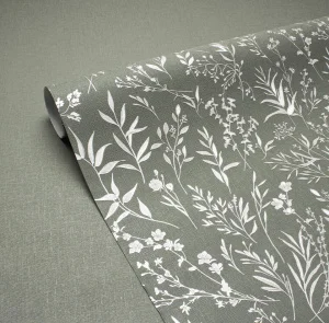 Обои компакт-винил Lavanda 287913 1,06х10м цветы зеленые