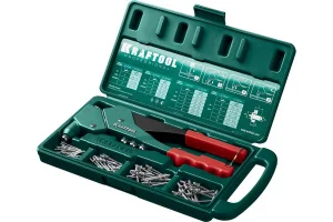 Заклепочник поворотный в кейсе 360 градусов, насадки 2.4-4.8мм литой Kraftool RX-7 31176-H6 *1