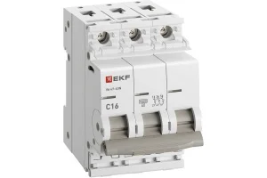 Выключатель автоматический модульный 3п C 16А 6кА ВА 47-63N PROxima EKF M636316C