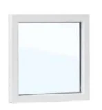 Окно ПВХ 500x600, глухое, 1 кам, 24 мм