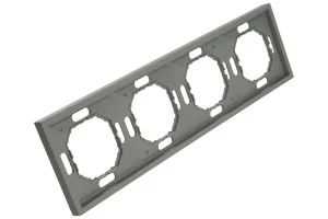 Рамка 4-м "Эмили" платиново-серый soft touch PFR00-5004-10 Stekker *1