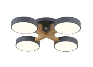 Светильник потолочный MS 1123/4 Туид 96W Серый 3000-6000К 5760Lm Ø585 H120