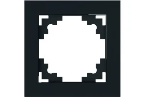 Рамка 1-м "Катрин" стекло черный GFR00-7001-05 Stekker *1