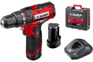 Дрель-шуруповерт аккумуляторная Зубр ДШЛ-125-22 12В, 2 АКБ 2Ач, в кейсе