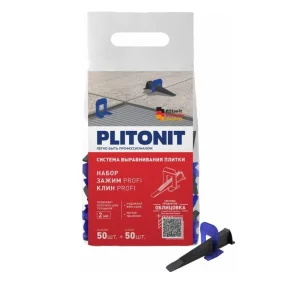 Система выравнивания плитки - Клин + Зажим SVP-PROFI 2,0мм 50+50шт Н011494 PLITONIT *1