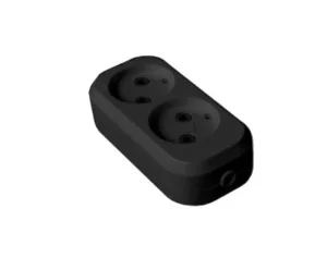 Колодка удлинителя 2-м без заземл. АБС-пластик черн. 1301 UNIVersal *1