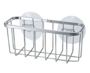 Корзинка для ванной комнаты металл 14х5,3х6,3см хром на присосках Cozy B-1