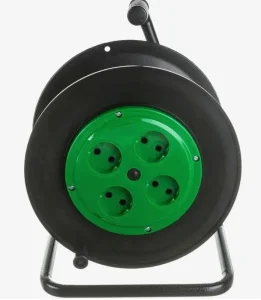 Удлинитель эл.на катушке 20м/4роз. б/з (КГ 2*1,0), 10А, 2500Вт, габаритные размеры: 250х200х350