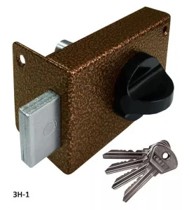 Замок накладной ОМЕГА ЗН1 цилиндровый бронза 31647 *1