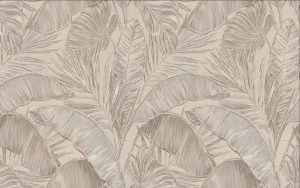 Обои горячего тиснения Монтеверде 70389-28 1,06х10м листья бежевые