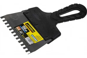 STAYER  PROFlat, 150 мм, зуб 6 х 6 мм, пластиковая ручка, зубчатый, нержавеющий фасадный шпатель, Pr