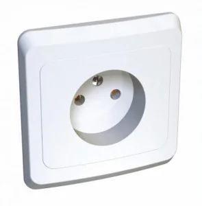 Розетка 1-м СП Этюд 16А с заземл. бел. SchE PC16-003B