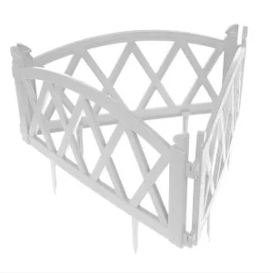 Ограждение садовое пласт Арка 240х26см белое О7067 *1