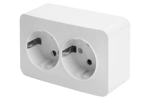 Розетка 2-м "София" ОП с/з 250В 16А IP20 белый MST16-12-01 Stekker *1
