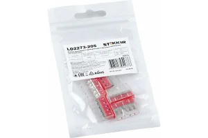 Клемма монтажная 5-проводная упак 5шт LD2273-205 STEKKER *1